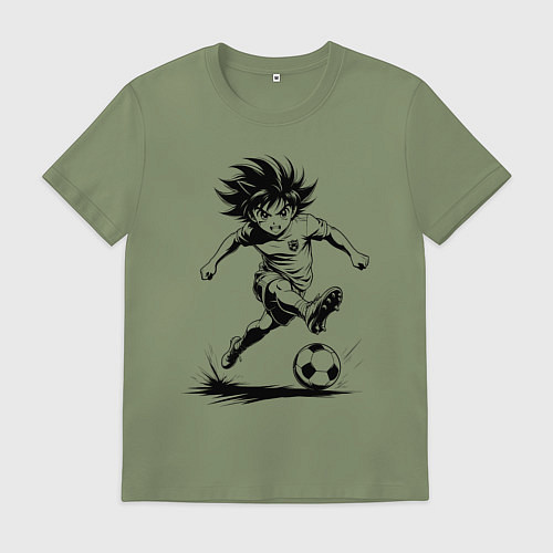 Мужская футболка Футбольная атака аниме / Авокадо – фото 1