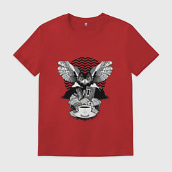 Футболка хлопковая мужская Twin Peaks symbols, цвет: красный