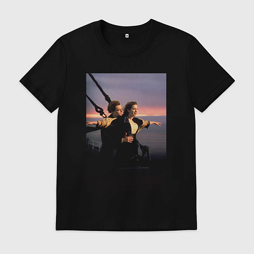 Мужская футболка Titanic love / Черный – фото 1