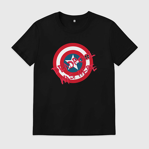 Мужская футболка Дэдпул был здесь / Черный – фото 1