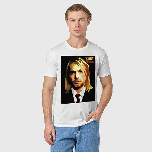 Мужская футболка Cobain Art / Белый – фото 3