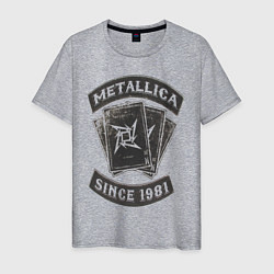 Футболка хлопковая мужская Metallica: since 1981 цвета меланж — фото 1