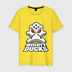 Футболка хлопковая мужская HC Anaheim Ducks, цвет: желтый