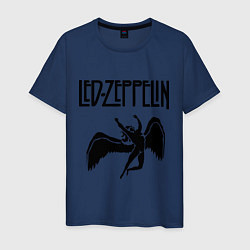 Футболка хлопковая мужская Led Zeppelin, цвет: тёмно-синий