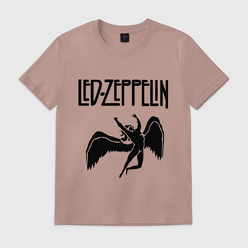 Мужская футболка Led Zeppelin / Пыльно-розовый – фото 1