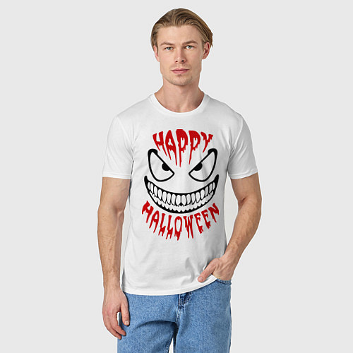 Мужская футболка Happy halloween / Белый – фото 3