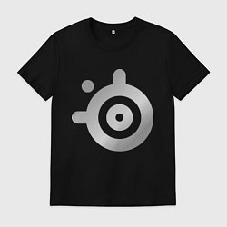 Футболка хлопковая мужская SteelSeries, цвет: черный