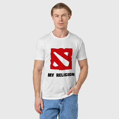 Мужская футболка Dota 2: My Religion / Белый – фото 3