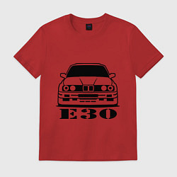 Футболка хлопковая мужская E30, цвет: красный