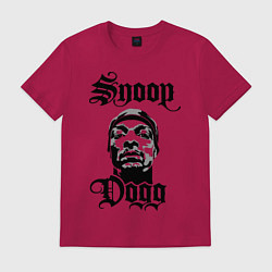 Футболка хлопковая мужская Snoop Dogg Face, цвет: маджента