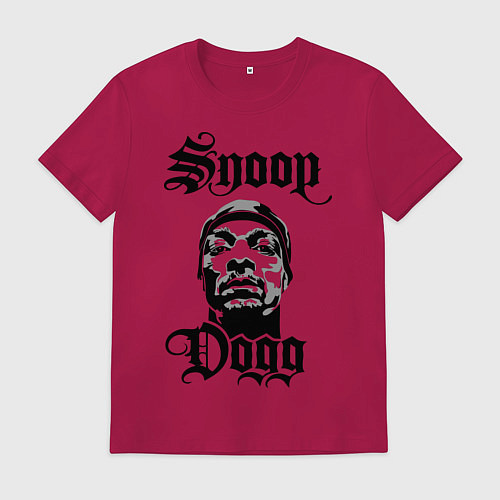 Мужская футболка Snoop Dogg Face / Маджента – фото 1