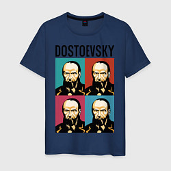 Футболка хлопковая мужская Dostoevsky, цвет: тёмно-синий