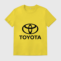 Футболка хлопковая мужская Toyota Logo, цвет: желтый