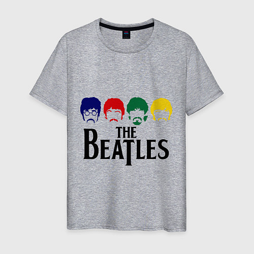 Мужская футболка The Beatles Heads / Меланж – фото 1