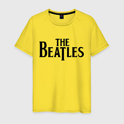 Футболка хлопковая мужская The Beatles, цвет: желтый