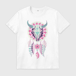 Футболка хлопковая мужская Ловец снов, цвет: белый