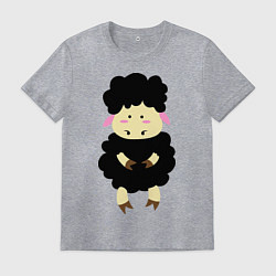 Футболка хлопковая мужская Барашек, цвет: меланж