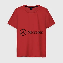 Футболка хлопковая мужская Mercedes Logo, цвет: красный