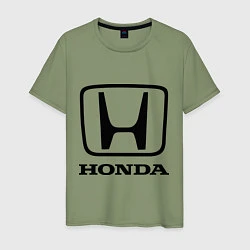 Футболка хлопковая мужская Honda logo, цвет: авокадо