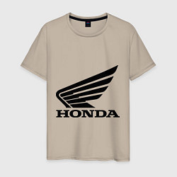 Футболка хлопковая мужская Honda Motor, цвет: миндальный
