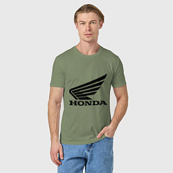 Футболка хлопковая мужская Honda Motor, цвет: авокадо — фото 2