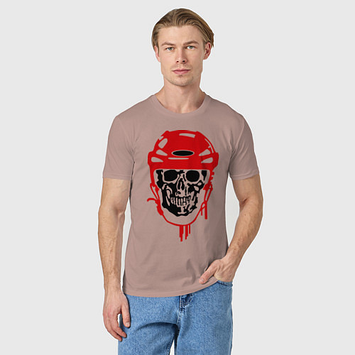 Мужская футболка Мертвый хоккеист / Пыльно-розовый – фото 3