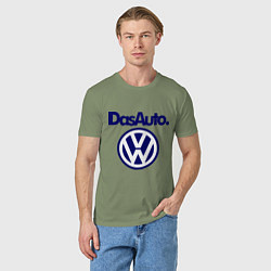 Футболка хлопковая мужская Volkswagen Das Auto, цвет: авокадо — фото 2