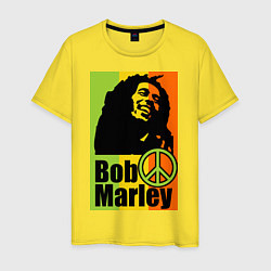 Футболка хлопковая мужская Bob Marley: Jamaica, цвет: желтый