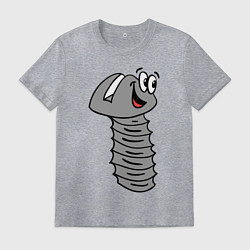 Футболка хлопковая мужская Влюбленный болт, цвет: меланж