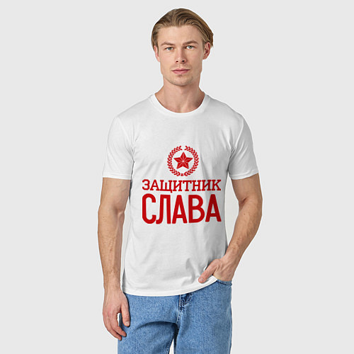 Мужская футболка Защитник Слава / Белый – фото 3