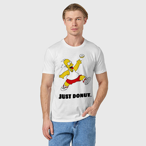 Мужская футболка Just Donut / Белый – фото 3