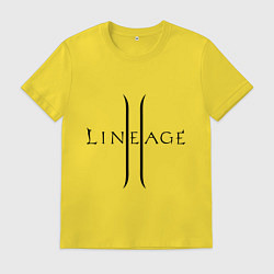 Футболка хлопковая мужская Lineage logo, цвет: желтый