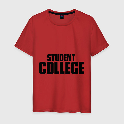 Мужская футболка Студент колледжа / Красный – фото 1