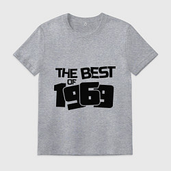 Футболка хлопковая мужская The best of 1969, цвет: меланж