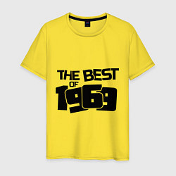 Футболка хлопковая мужская The best of 1969, цвет: желтый