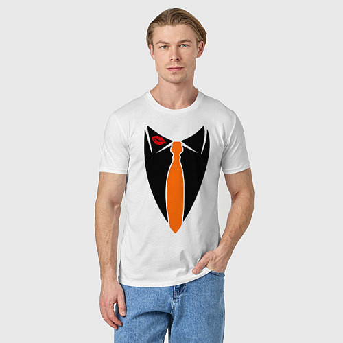 Мужская футболка Галстук и помада / Белый – фото 3
