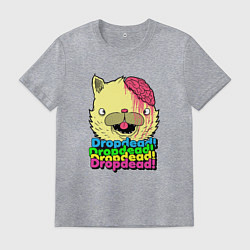 Футболка хлопковая мужская Dropdead Kitty, цвет: меланж