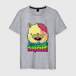 Футболка хлопковая мужская Dropdead Kitty, цвет: меланж