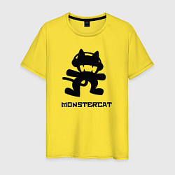 Футболка хлопковая мужская Monstercat, цвет: желтый