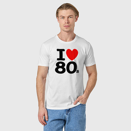 Мужская футболка I Love 80s / Белый – фото 3