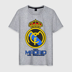 Футболка хлопковая мужская Real Madrid, цвет: меланж