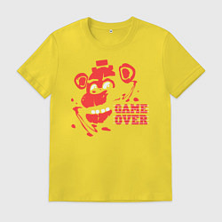 Футболка хлопковая мужская Freddy Game Over, цвет: желтый