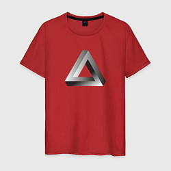 Футболка хлопковая мужская Треугольник Пенроуза, цвет: красный