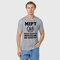 Футболка хлопковая мужская MIPT Institute, цвет: меланж — фото 2