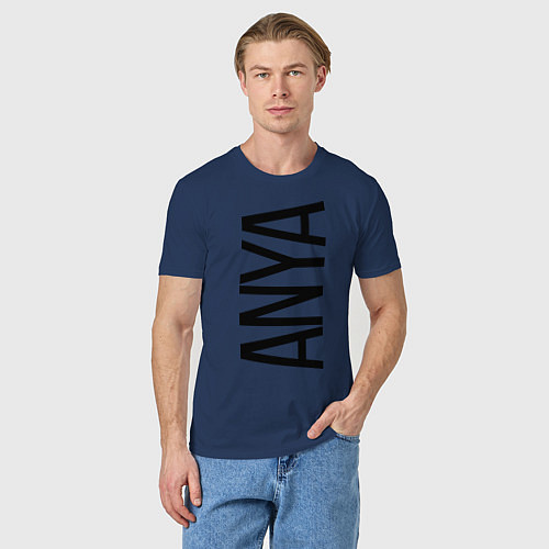 Мужская футболка Аня / Тёмно-синий – фото 3