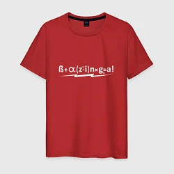 Футболка хлопковая мужская Bazinga Formula, цвет: красный