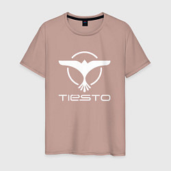 Футболка хлопковая мужская Tiesto, цвет: пыльно-розовый