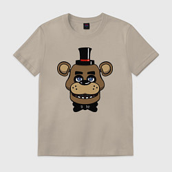 Футболка хлопковая мужская Freddy FNAF, цвет: миндальный