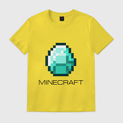 Футболка хлопковая мужская Minecraft Diamond, цвет: желтый