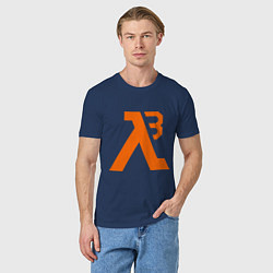 Футболка хлопковая мужская Half-Life 3: Orange, цвет: тёмно-синий — фото 2
